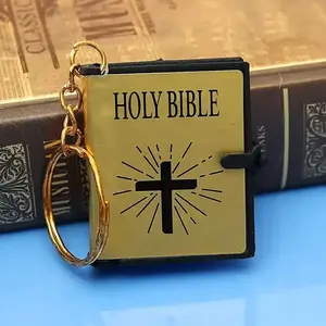 Mini Religious Keychain, Mini Bible Keychain, Mini Book For Decoration, Ideal choice for Gifts