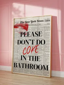 Trendy Newspaper Print, Typography Print, College Apartment Decor Funky Wall Art, 70s Art Trendy Wall Art, Vintage Poster Trippy Wall Art