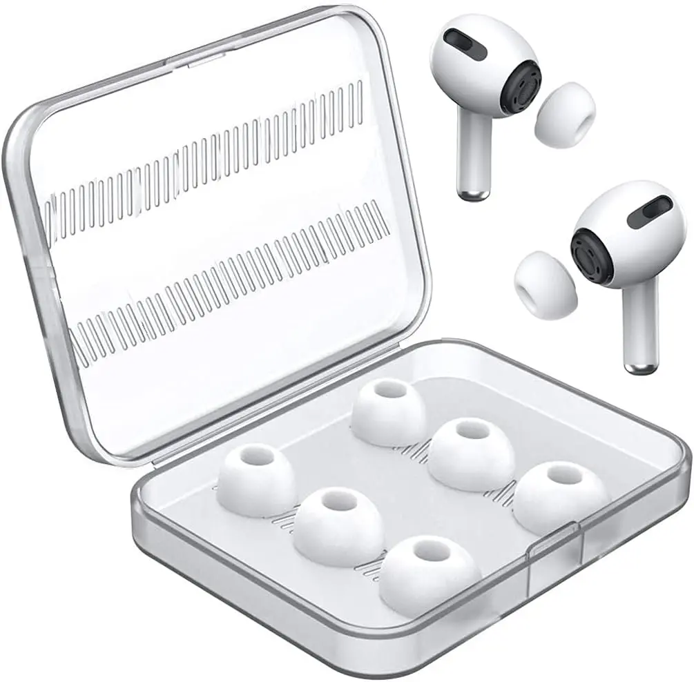 3 Pairs Replacement Ear Tips for AirPods Pro and AirPods Pro 2nd Generation with Noise Reduction Hole, Silicone Earbuds Tips for AirPods Pro.