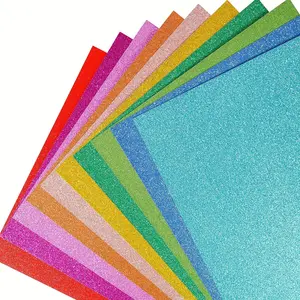 A4 Glitter Cardstock Paper, 10pcs Colorful Crafts Premium Dazzling Sparkle Glitter Paper, A4 Glitter Card Stock for DIY Projects Card Making Gift Making, Cricut Compatible