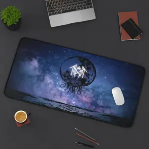 Customizable Desk Mat with Sleep Token Design 3mm Neoprene Anti-Slip Backing 12x18 12x22 31x15.5 Sizes Supplier Warranty Included