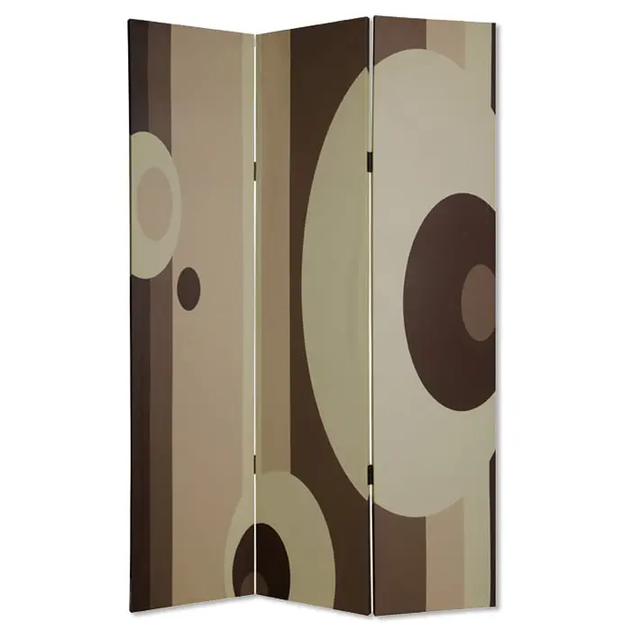 360 Stand 3-Panel Wood Canvas Room Divider, 1x48x72 in, Multi-Color, Traditional Home Decor, Lightweight, with Complementary Images, Interior, Living Room, Folding, Multi Panel Room Dividers