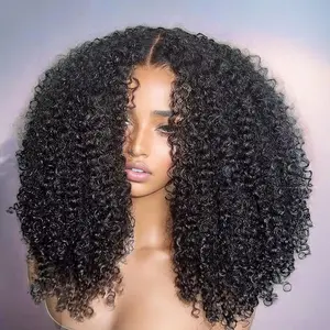 Seeget 250% Kinky Curly Glueless Wigs Human Hair Ready To Wear 13x6 HD Lace Frontal Wig Pre Cut 7x5 HD Lace Closure Wigs For Black Women Pre Plucked Beginner Friendly 180 Density