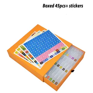 Diamond Painting Storage Containers, 15, 30 or 45-Grid Art Organizer Trays with Lids, Bead Storage and Organization Boxes with Cloud-Design Bottom