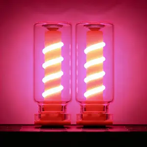 2PCS Touch Control Retro USB Night Light Dimmable Led Mood Lamp Plug in USB Mini LED Bulbs Small Ambient Lighting for Car, Camping, Gift, Party, Holiday Decoration, Bedroom, Desktop (2, Pink)