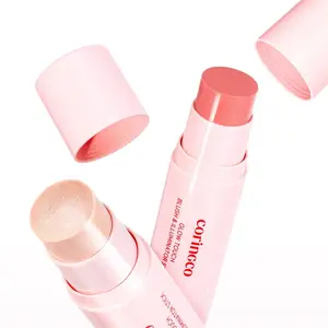 CORINGCO Glow Touch Blush & Illuminator Stick – Hydrating Cream Highlighter for Cheeks, Lips & Body | Dewy Korean Makeup