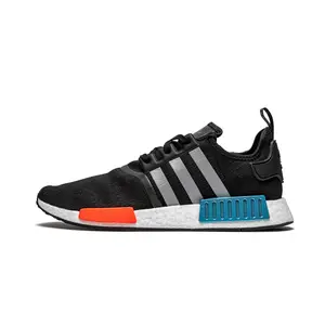 NMD_R1 "Black / Silver / Solar Red" FY5727