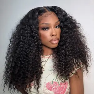 [New In] West Kiss 300% Density Kinky Curly Ready Go Glueless 7x4 Lace Closure Wig Pre Cut Pre Bleached Pre Plucked Human Hair Wig