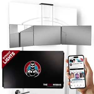 [LIPFISBARBERSHOP.COM] The 360 Mirror - 3 Way Adjustable Trifold Barber Mirror for Self Hair Cutting | NO LED