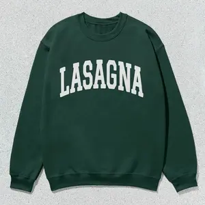 Lasagna Sweatshirt, Italian Food Collegiate Crewneck, Unisex Cozy Pasta Lover Sweater, Funny Travel & Vacation Sweatshirt, Coastal Aesthetic Pullover