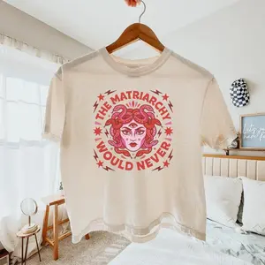 Medusa Feminist Crop Top, Womens Rights Shirt, Feminist Graphic Crop Tee, Empowerment Shirt, Activist Crop Top, Boxy Crop Tee