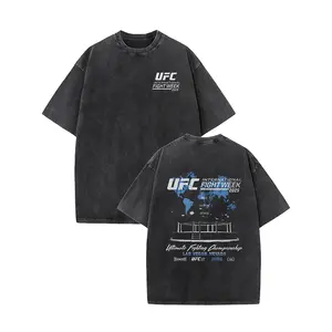 Mens Black UFC 2025 International Fight Week T-Shirt, Core Logo Graphic Tee, Official MMA Fan Shirt, Ultimate Fighting Championship Gear Casual Round Neck Fabric Menswear Soft Top Classic Clothes Cotton Fitted Green Gym Long Novelty Sweat Crewneck