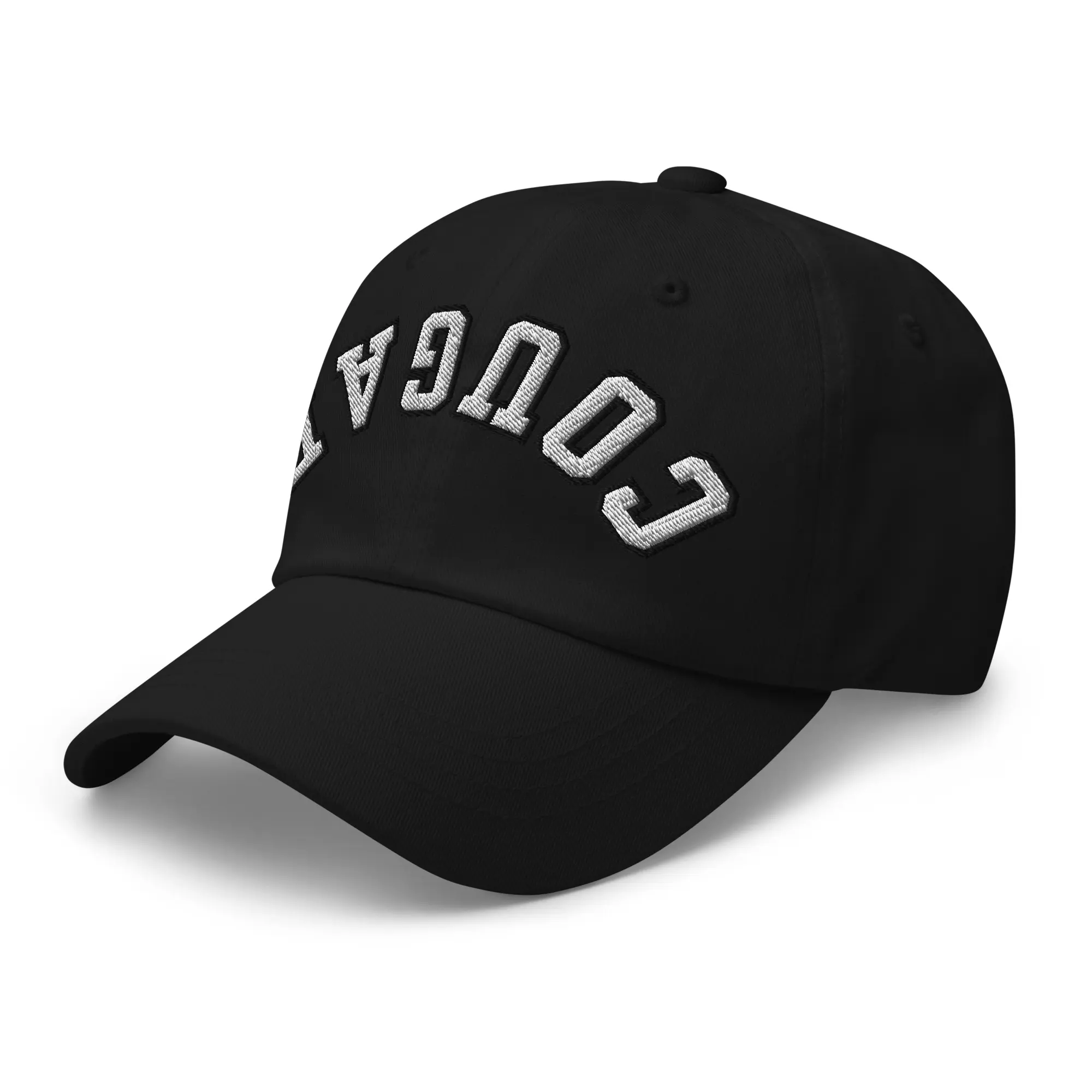 RIVEMUG NX Upside Down Cougar Embroidered Curved Bill Cap Relaxed Fit Low Crown Adjustable Dad Hat