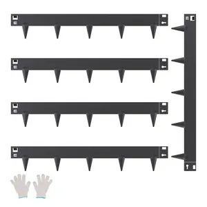 VEVOR Steel Landscape Edging,  5 Packs 39 x 3 in Rust-Resistant Metal Landscape Edging, Bendable Garden Edging Border, Heavy Duty Lawn Edging, Easy-to-Install, Flower Bed Yard Pathway Divider Black