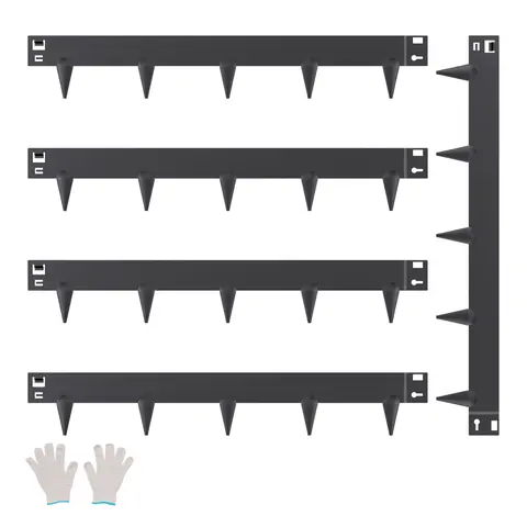 VEVOR Galvanized Steel Yard Edging 5-Pack (39x3 in) - Rust-Resistant, Flexible & Bendable, Heavy-Duty Garden Fences, Borders for Raised Beds, Roadsides, Decoration, Easy Installation