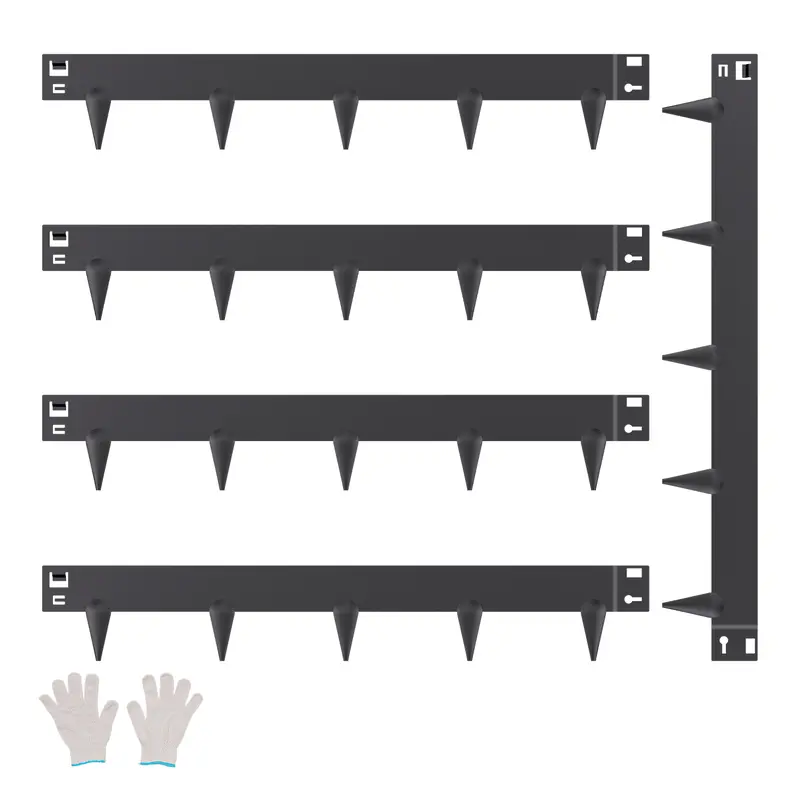 VEVOR Galvanized Steel Yard Edging 5-Pack (39x3 in) - Rust-Resistant, Flexible & Bendable, Heavy-Duty Garden Fences, Borders for Raised Beds, Roadsides, Decoration, Easy Installation