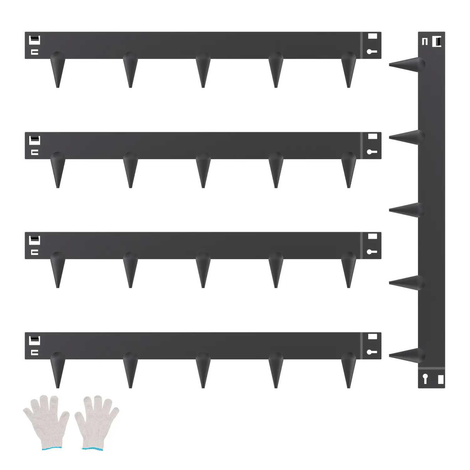 VEVOR Steel Landscape Edging, 5 Packs 39 x 3 in Rust-Resistant Metal Landscape Edging, Bendable Garden Edging Border, Heavy Duty Lawn Edging, Easy-to-