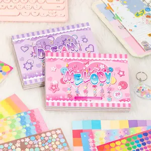 20 Sheets/book Sticker Book, Copper Paper Material, Colorful Amusement Park Series, Versatile Elements for Journaling Supplies, Art Stickers, Decorative Stickers