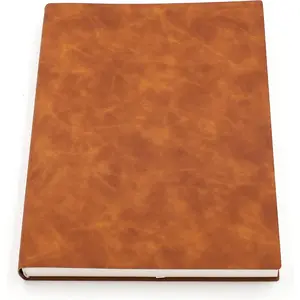 Large Thick Journal Notebook, Blank Papers, A4 8.4x11.4 inches, 416 Pages, Soft Faux Leather Cover Sketchbook for Writing Drawing (Brown, Plain)