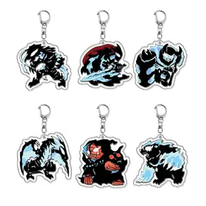Anime Solo Leveling Keychains Sung Jinwoo & Shadows Unisex Acrylic Charms for Everyday Wear Perfect Gift for Fans