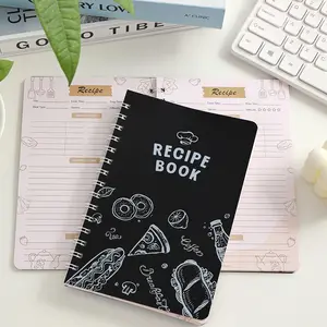 Blank Recipe Book A5 Hard Cover make your own recipe book, comes with label stickers and food stickers, can hold up to 96 recorded recipes