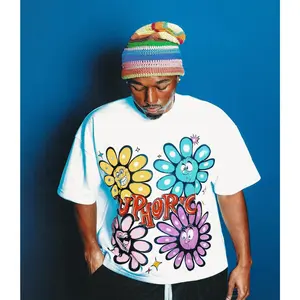 Men's Classic Cotton Seamless Tropical Apparel - Euphoric Expression White T-Shirt, Father's Day Gift (t0318)