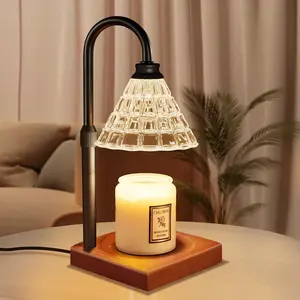Candle Warmer Lamp with Dimmer, 2H/4H/8H Timer, Compatible with  Large Jar Candle,  Decor  for her, Birthday  for mom,  Scented Jar Candles Heater (Black )