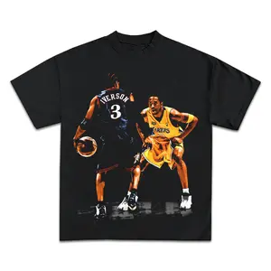 IVERSON VS KOBE GRAPHIC T-SHIRT, Basketball Shirt, Unisex, Heavy Cotton Tee, Vintage Graphic, High Quality, Trending Clothes, Sports, Gift for friends, Street style, Many Colors Size S To XL, Tiktok Shop Menswear Top