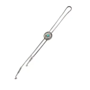 Western Turquoise Concho Bolo Necklace