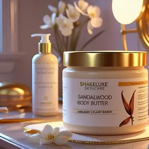 ShakeLuxe Skincare Sandalwood and Vanilla Body Butter for Silky Smooth Skin - Comfort, Body Care moisturizing bodybutter
