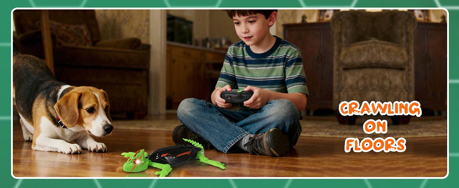 Wall Crawler Gecko TikTokShopBlackFriday Remote Control Toy Electric Lizard with LED Glowing Eyes 360° Spin Rechargeable Christmas STEM Tech Gift for Kids Ages 6-12