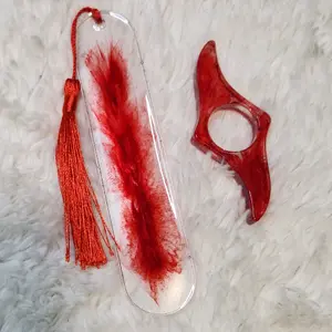 True Crime/Thriller/Horror Blood Resin Bookmark and Page Holder set bookish bookmarks Book Accessories Adhesive Stickers