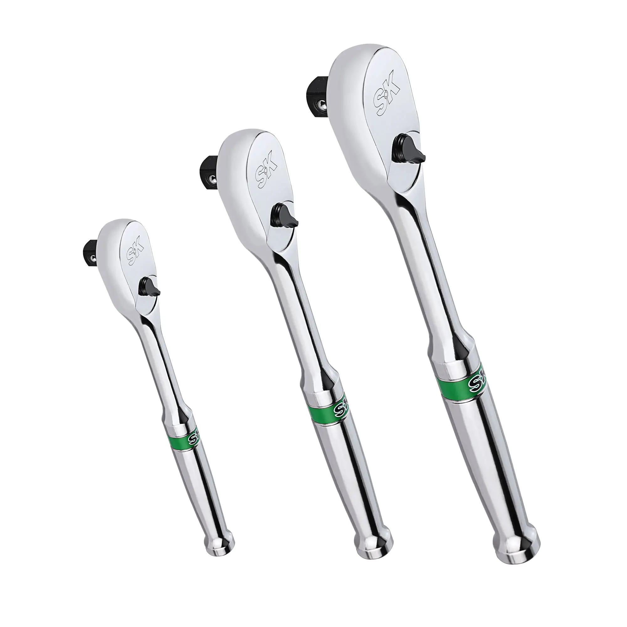 #summersale SK 3-Pack Ratchet Set, 1/4″, 3/8″, 1/2″ Drive Ratchet, Pear Head, 90-Tooth, Alloy Steel, with Contoured Handle