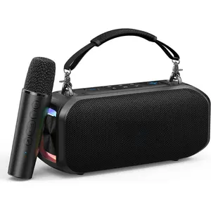 Portable Karaoke Speaker for Adults, Small Size Singing Machine with  Microphone,  Speaker with Punchy Bass, Magic Sound Voice, LED Lights