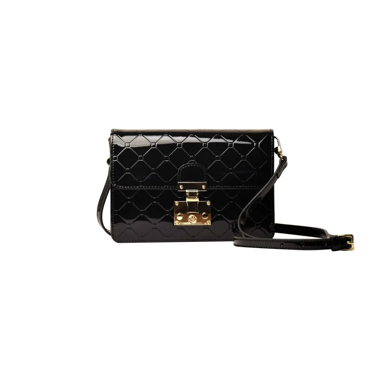Bravo Handbags BH30-1889SIL Mini Galina in Python Print Handbag, Silver