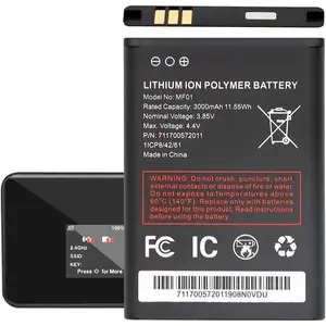 2026 Upgraded MF01 Replacement Battery for Turbo Hotspot 2 MF01(CT2MHS01) Part NO 711700572011 3000mAh