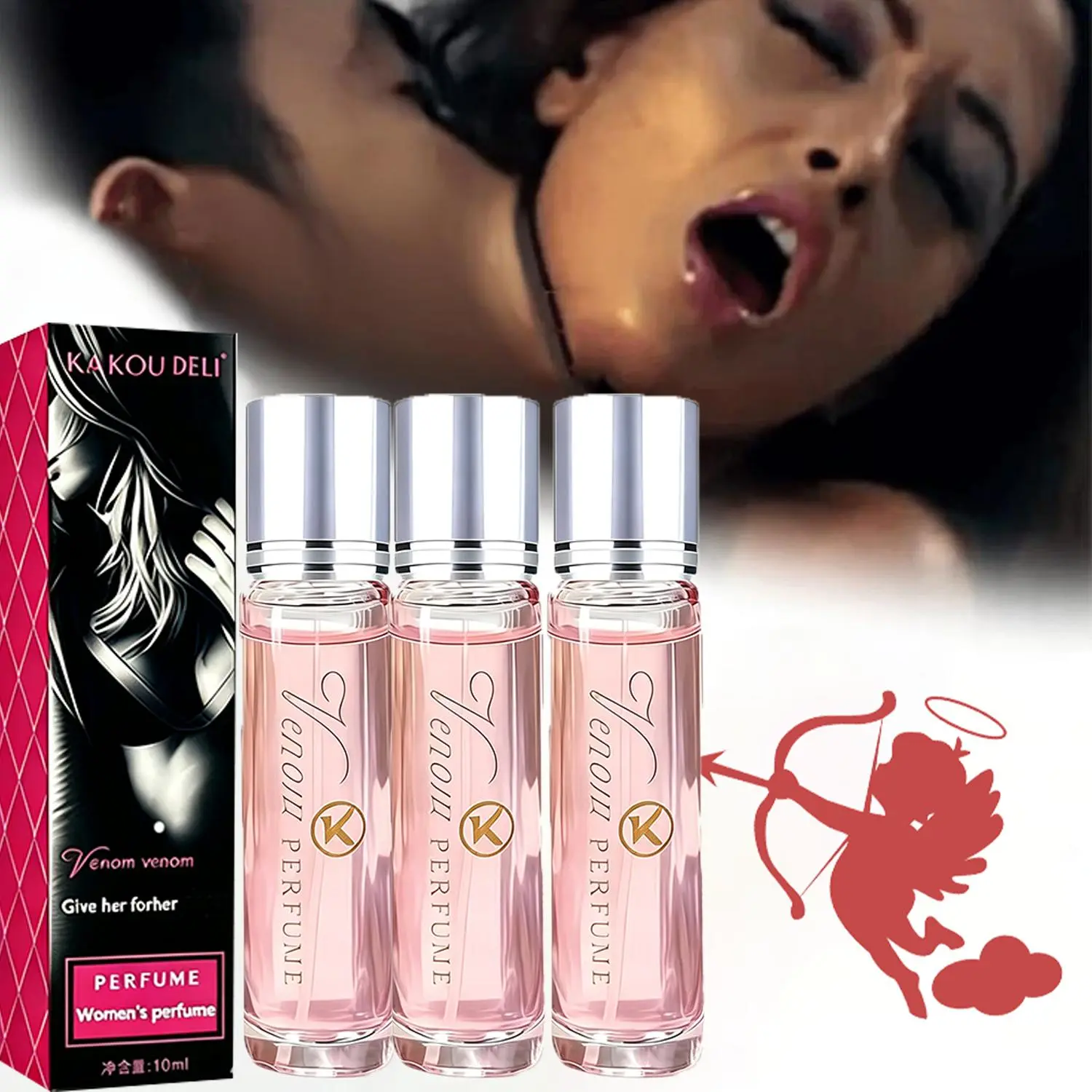 Venom Women's Attraction Pheromone Floral Blend Perfume - Aphrodite Pheromone Essential Oil, 5-8 Hr Long-Lasting Sweet Scent, Confidence Boost, Youthful Fragrances, Bergamot Amber Fresh Woody Notes, Romantic Gift for Girlfriend (Long Lasting Perfumes)