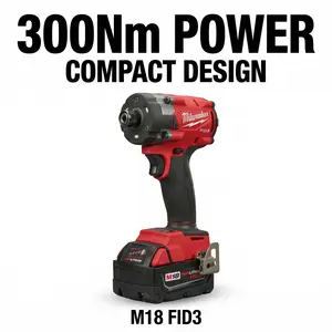 Milwaukee FID3 Impact Driver 18V 300Nm Compact Power bauer Tool cept ions For Garage Use multipurpose screwdriver mount tv m18 compatible quick-release ratchet construction gear