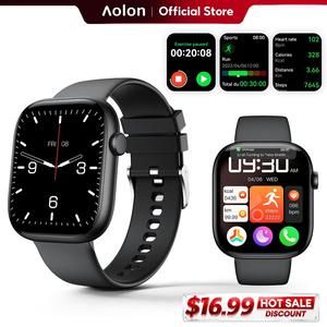 Aolon Huafit S10 Spring Smartwatch - 1.83-inch Borderless IPS Screen, Bluetooth Calling, 23+ Sports Modes, Message Reminders, IP68 Waterproof, Charging, Monitoring, Wearable Device, Compatible with Android & iPhone, for Men & Women, #SummerVibes outdoorfu