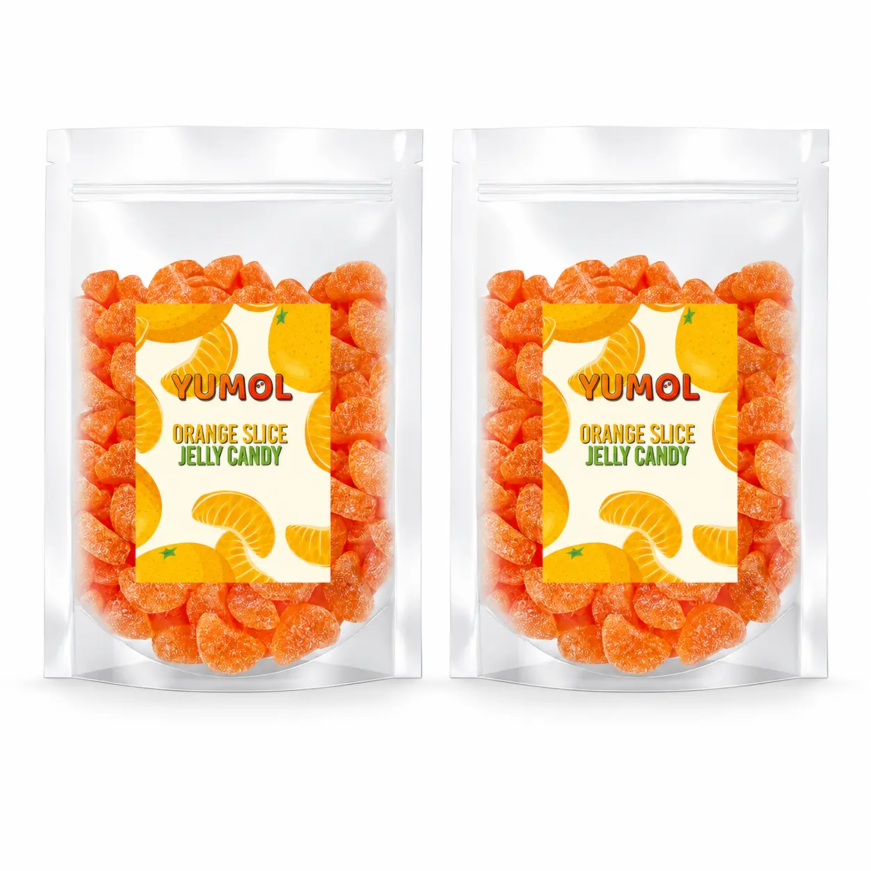 Orange Slice Jelly Candy, 2 lb Bag - Vegan Fruity Snacks (Top 8 Allergen, Gluten & Gelatin Free) for Halloween, Movie Night