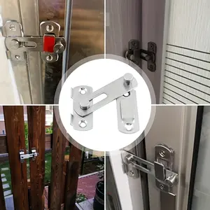 Durable Stainless Steel Flap Latch, Latch, Security Door Lock, Suitable for Barn Wood Fences, Sliding French Doors, Industrial Grade Security Lock Lock for Secure Closure, Rugged Material