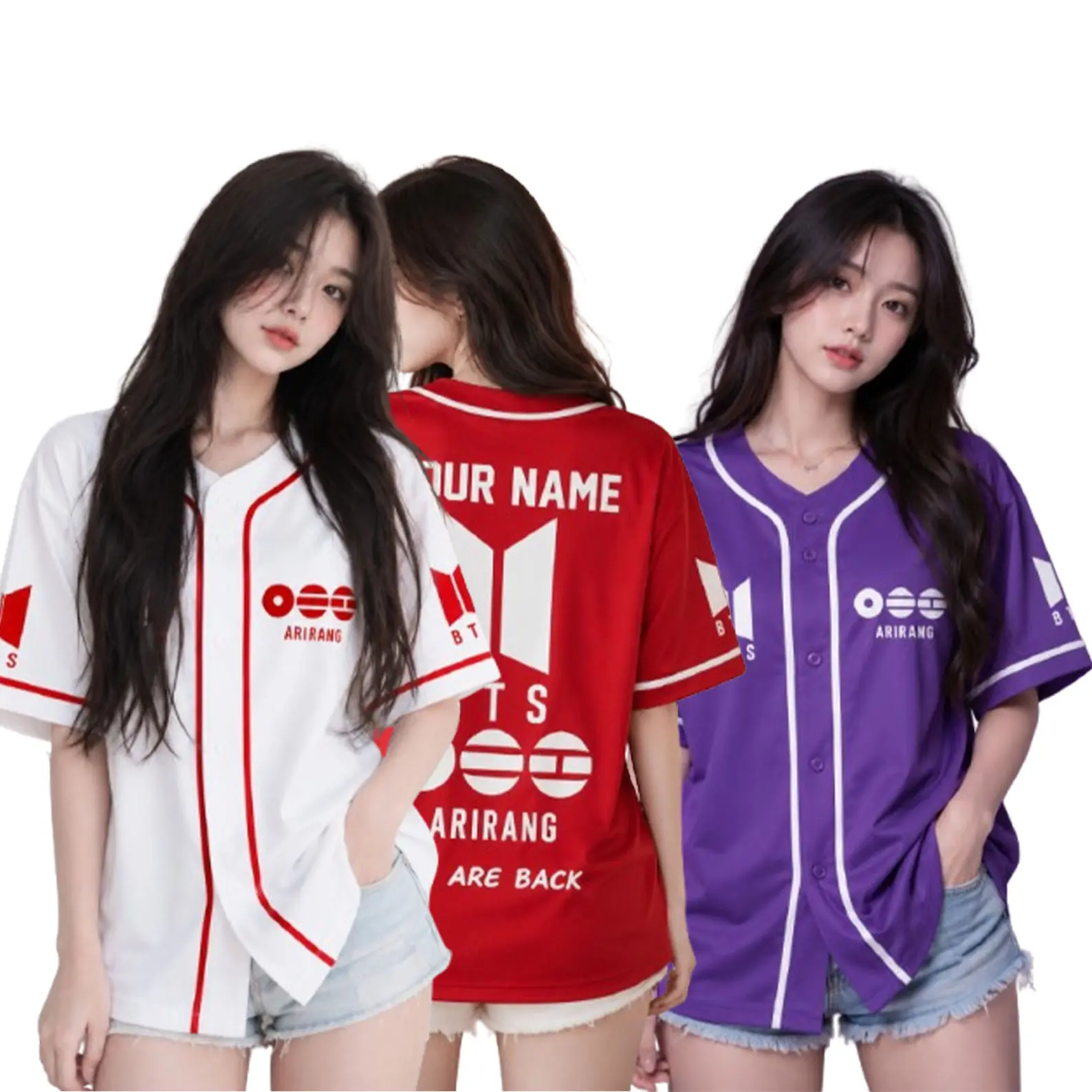 Custom Boy Group Member Jersey, Personalized Arirang World Tour Baseball Jersey, Custom Name Number Jersey, Kpop Concert Baseball Jersey, Kpop Fan Gift, Boy Group Kpop Concert Outfit