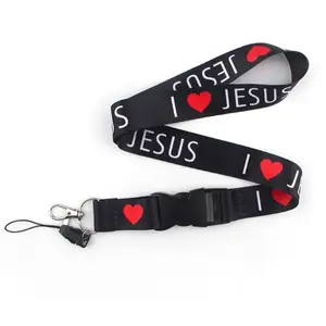 I Love Jesus- Neck Strap Lanyards - For Keys, ID Credit Card Pass Hang Rope Keychain