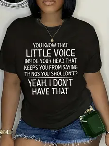 Plus Size - Plus Size - Printed T-Shirt for Plus Size Women