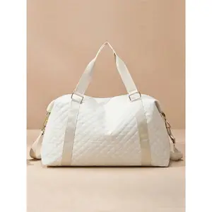 SleekHush Summer 2024 Leopard Pattern Large Capacity Zipper Travel Duffle Bag Waterproof Oxford Cloth Shoulder Bag Unisex Dry and Wet Separation Handbag