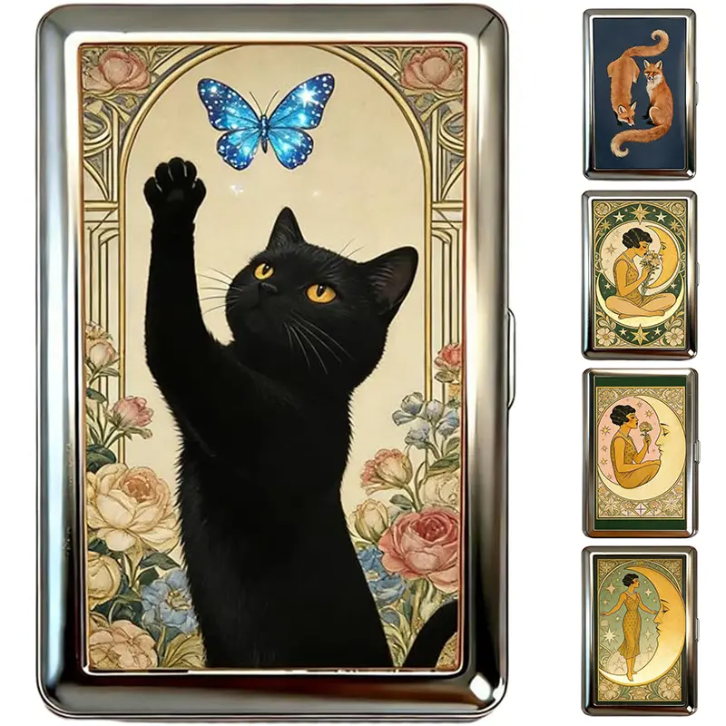 Y2K Vintage Style Versatile Card & Cash Case With RFID Protection Durable High-Polish Metal Cases Wallets Women Blocking Card Holder for Men Credit ID Business Cards