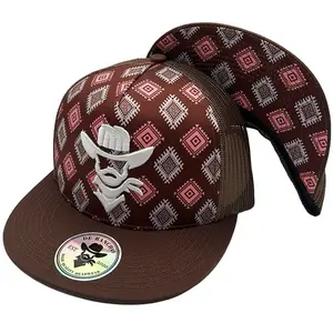 De Rancho Fine Aztec Print Hat (Brown/Pink)