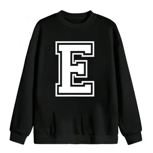 Classic Letter E Initial Varsity Sweatshirt – Alphabet Monogram Long Sleeve Style