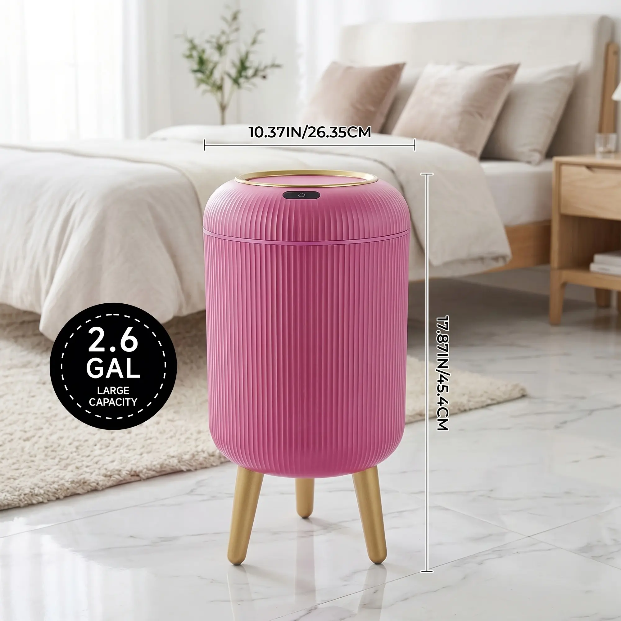 SUSTEAS Smart Sensor Trash Can, Trash Compactor, Hygienic And Easy To Use, Smart Bin ForKitchen, Bathroom, Bedroom, Office, Outdoor