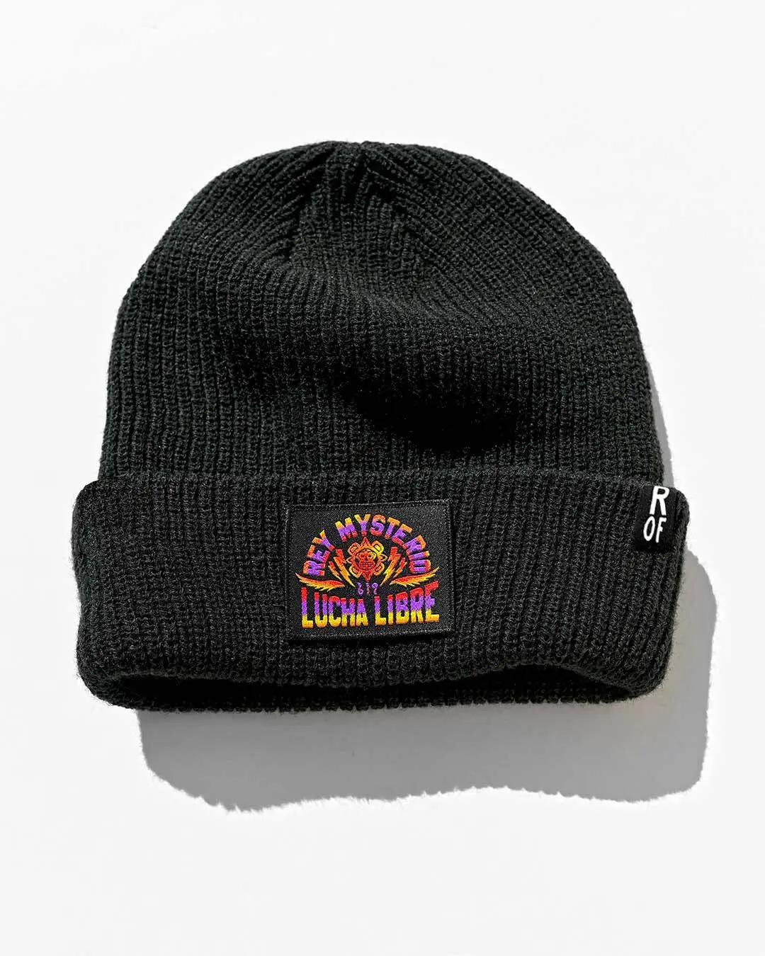 Solid Black Acrylic Knit Beanie, Soft Lightweight Unisex Fit, Officially Licensed by Rey Mysterio, Soft Lightweight Beanie, Solid Color Hat, One Size Fits Most